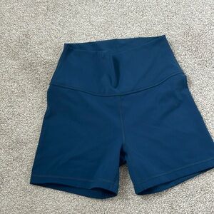 Blue seamless stretchy shorts